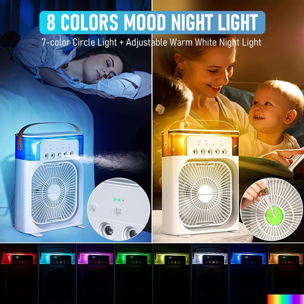 Portable Air Cooler & Fan | 3-in-1 Mini Air Conditioner